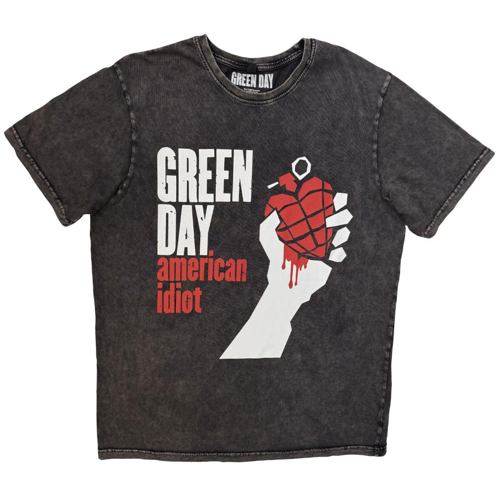 Green Day - American Idiot Mens Tshirt - Grey